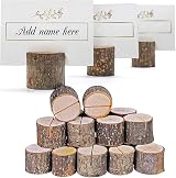 THE TWIDDLERS 50 Wooden Table Card Holders Rustic Pine Stand view 1