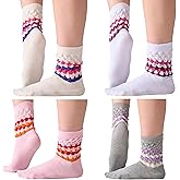 Mosithings Women's Slouchy Socks Soft Casual Calf Socks Retro Scrunch Crew Socks 3/4 Pairs