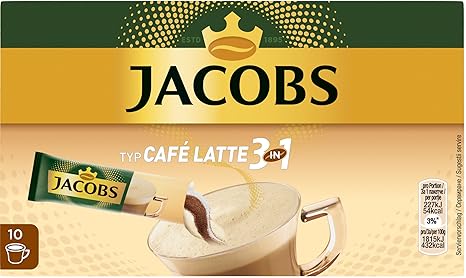 Jacobs 3 in 1 Typ Cafe Latte, 10 Stück, 125 g
