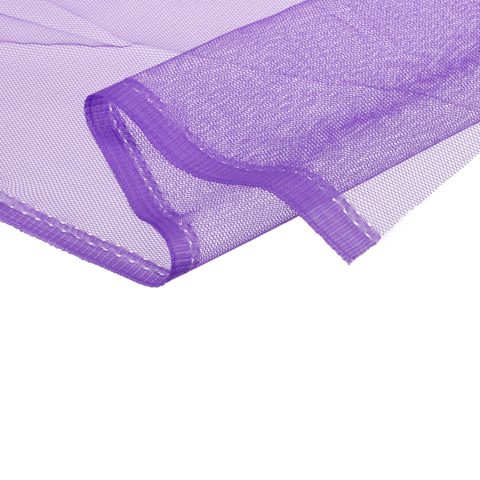 PATIKIL 160cm/62.4inch Mesh Fabric Slightly Stretchy for Netting Bag, Backpack Pocket, Curtains, Headdress, DIY, Stretch Mesh Purple 2m/6.56ft — image 1