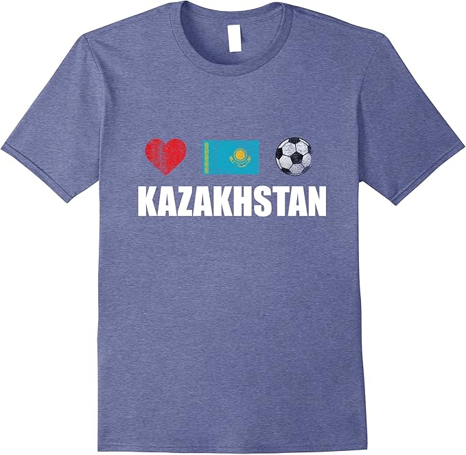 Men&rsquo;s Kazakhstan Football Shirt - Kazakhstan Soccer Jersey XL Heather