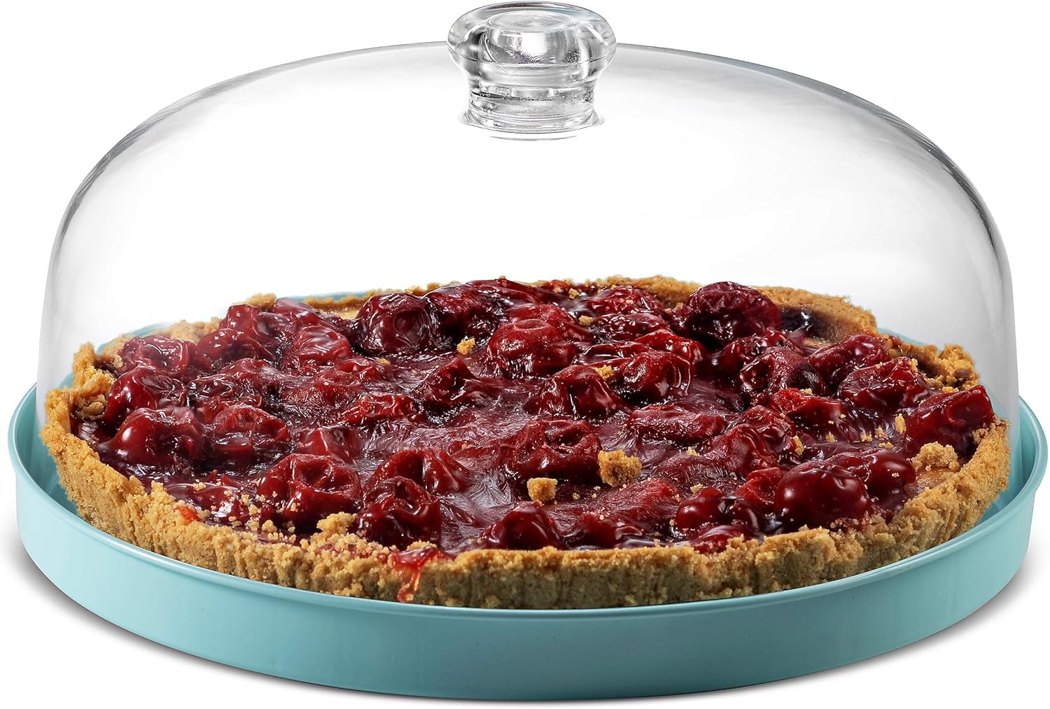 Godinger Cake Stand, Cake Plate Server with Dome, Fruit Platter, Metal Serving Tray and Shaterproof Acrylic Lid