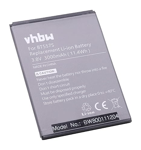 vhbw Li-Polymer Akku 3000mAh (3.8V) für Handy Smartphone Telefon Zopo S5570, Speed 7 Plus ZP952 wie BT557s.