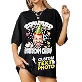 Mit & Mia Custom Birthday Shirt for Women Men Custom T Shirts Personalized Gifts for Birthday Funny Face Shirts with Photos