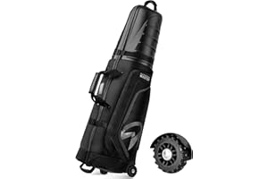 OutdoorMaster Golf Travel Bags for Airlines with Wheels and Hard Case Top, Protect Golf Clubs, Lightweight and Easy to Maneuver, Upgrade Version