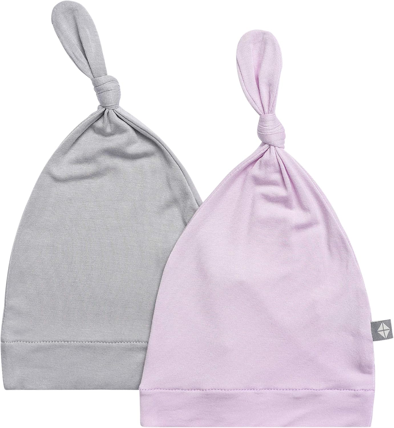 KYTE BABY Bamboo Rayon Baby Beanie Hats Soft Knotted Caps 2 Pack
