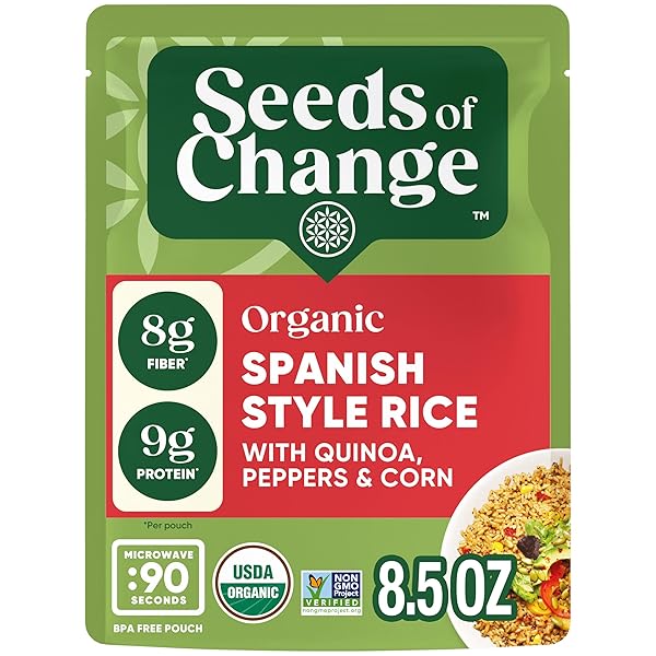 SEEDS OF CHANGE ORGANIC SPANISH STYLE RICE, 8.5OZ
