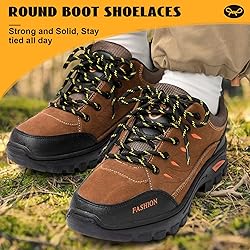 Puzeam 2 Pairs Work Boots Shoe Laces 4.5mm Heavy