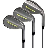 Pinemeadow Golf Men's 3 Wedge Set 52/56/60, Right Hand, Steel, Regular, Dark Grey