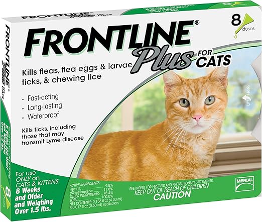 frontline plus flea & tick cat & kitten treatment