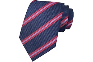 MENDENG Men's Classic Necktie Jacquard Woven Ties for Men Formal Business Ties Wedding Party Groomsmen Black Tie