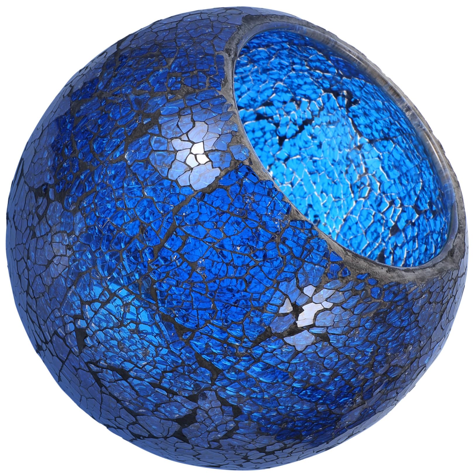 Housoutil Stained Glass Lampshade Globe Light Shades Floor Light Lamp Cover Retro Glass Wall Sconce Round Cover Vintage Fixture