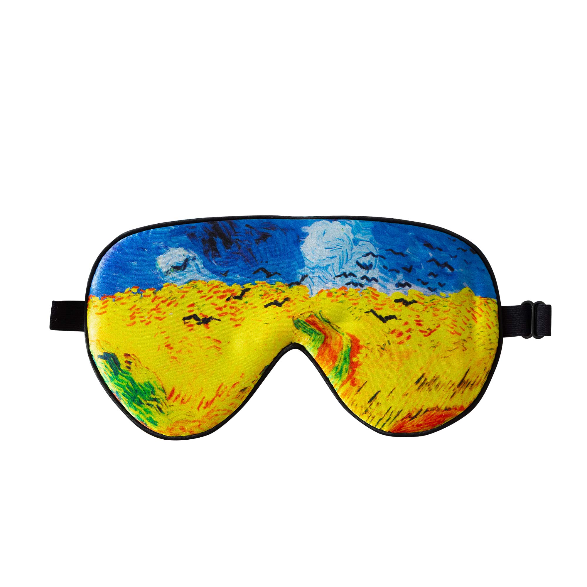 ZIMASILK 100% Natural Silk Eye Mask Blindfold, Adjustable Strap Super-Smooth Soft Sleep Eye Mask for Sleeping with Bag (Pattern2)