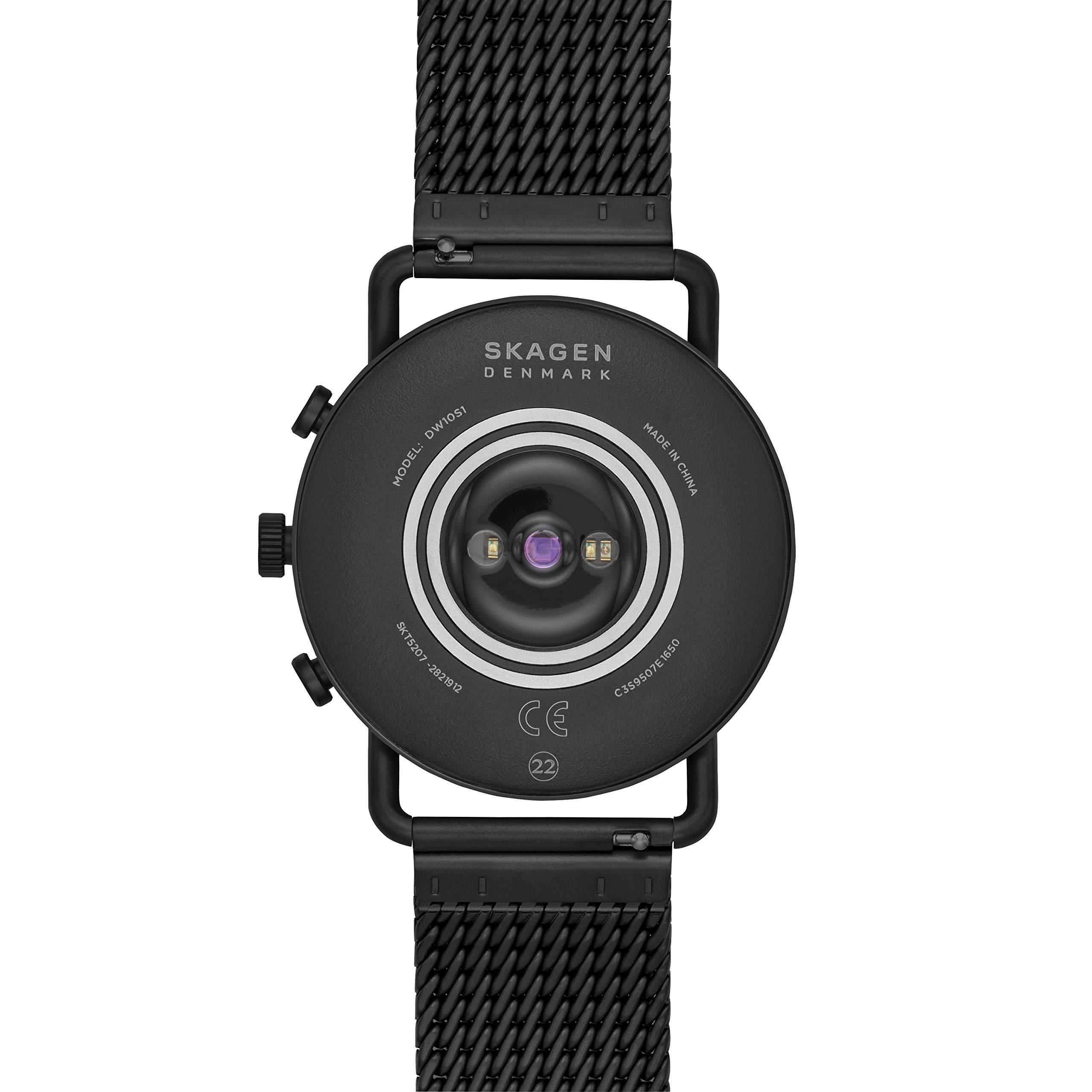 Skagen Men Falster 3 Stainless Steel Mesh Touchscreen Smart Watch, Color Black (Model: SKT5207)