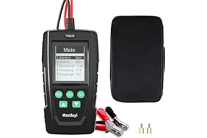 Mastfuyi 12V/24V Car Battery Tester, 100-2000 CCA Load Tester, Digital Automotive Alternator Tester Battery Analyzer, Auto Cranking and Charging System Tester for Truck Van Boat Motorcycle ATV SUV