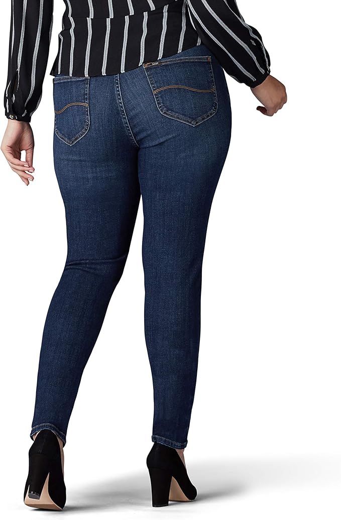 lee women's sculpting slim fit skinny leg pull on jean