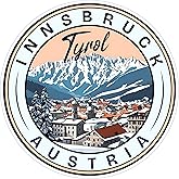 Innsbruck Tyrol Austria Sticker 4 Inch City Travel Souvenir Destination - Waterproof Vinyl Decal for Laptop Water Bottle Car Tumbler - Durable Aesthetic Long-Lasting Stickers for Adults ID44990
