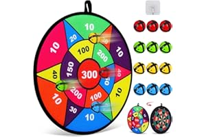 HONY Dart Board for Kids, Kids Dart Board with Sticky Balls, Boys Toys, Indoor Sport Outdoor Family Fun Party Favor Board Game Toys Birthday Gifts for 3 4 5 6 7 8 9 10 11 12 Year Old boy Kids and Girls