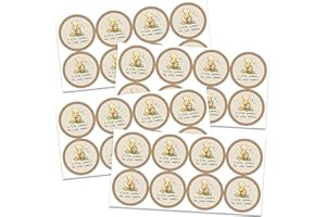 DAJNKJA Classic Winnie The Pooh Stickers, A Little Yummy for Your Yummy Stickers, Perfect for Baby Showers, Wedding Favors,Honey Jar, Party Favors 32PCS