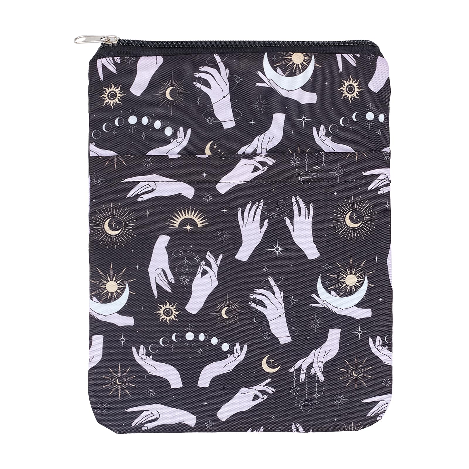 NICENEEDED Tarot Book Sleeve with Zipper, Washable Fabric Book Coverwith Extra Pocket, Multifunctional Protector Bag for Paperbacks — image 1