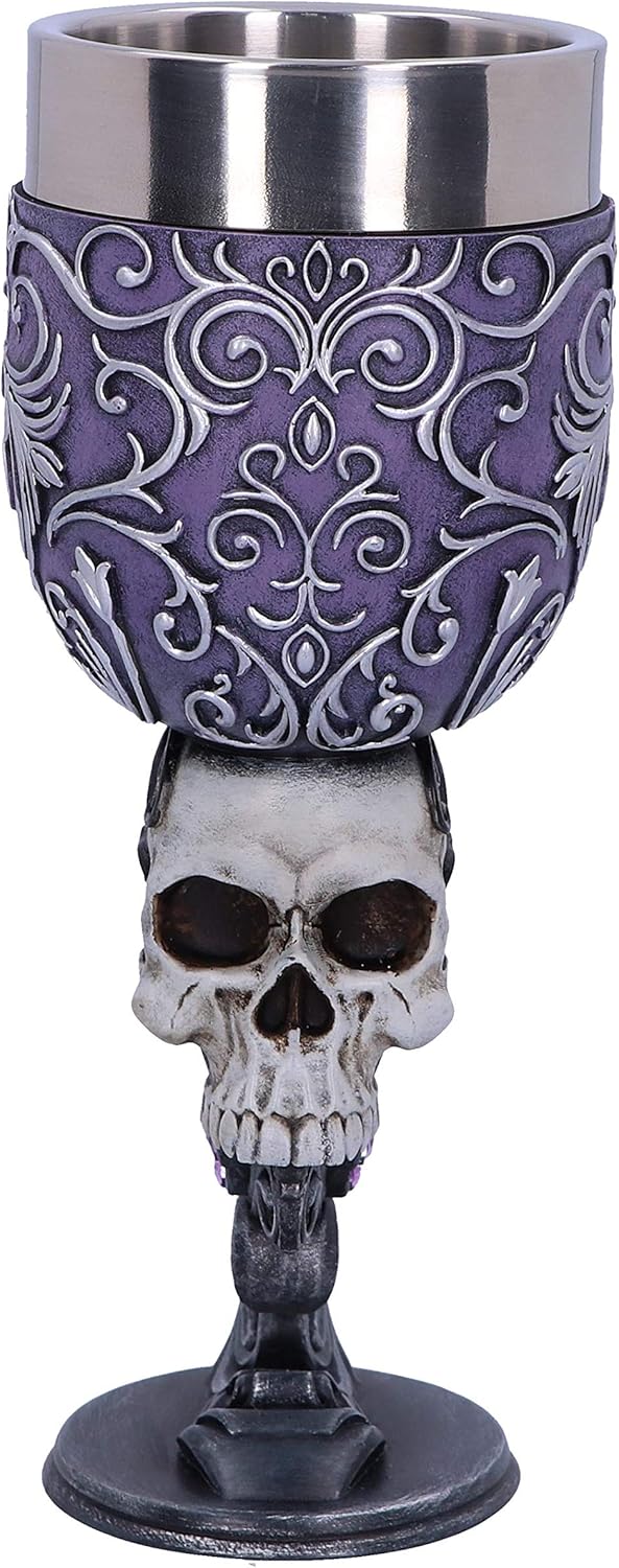 Nemesis Now B5168R0 Deaths Desire Twin Skull Heart Set of Two Goblets, Purple, 18.5cm, 2 Count (Pack of 1) - Image 5