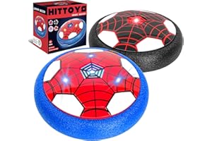 HITTOYS Hover Soccer Ball Toys for Kids, 2 Pack Indoor Soccer Ball Toy with Led Light for Old Boys Girls Light-Up Toys Floating Football Game Birthday Gift