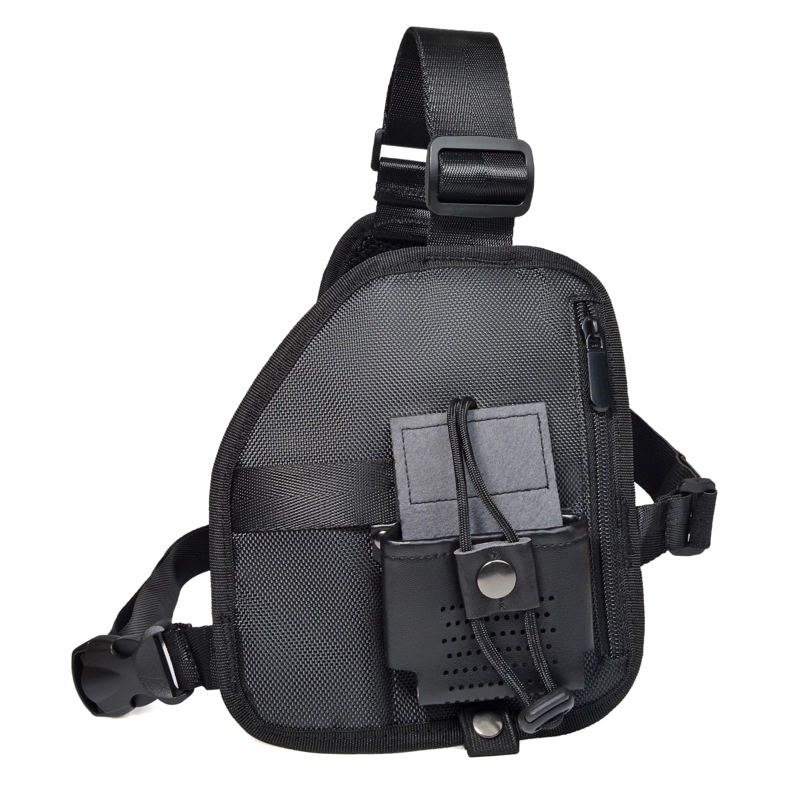 UAYESOK Radio Chest Harness Walkie Talkie Holder Holster Case Pouch Two Way Radio Nylon Chest Rig Pack with Strap for Kenwood Baofeng Icom Midland President Motorola Retevis Yaesu Handheld Radio