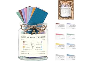 LOVED CREATIONS Bible Verse Jar for Christmas Gifts, Initial A Read Me When Prayer, Emotion and Feelings Scripture, Brightness Jar Christian Gifts for Women, Scriptural Study Supplies Men Art Work for Family