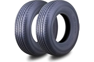 FREE COUNTRY Premium Trailer Tires ST225/75R15 10-Ply Load Range E 117N Radial w/Scuff Guard, Set 2