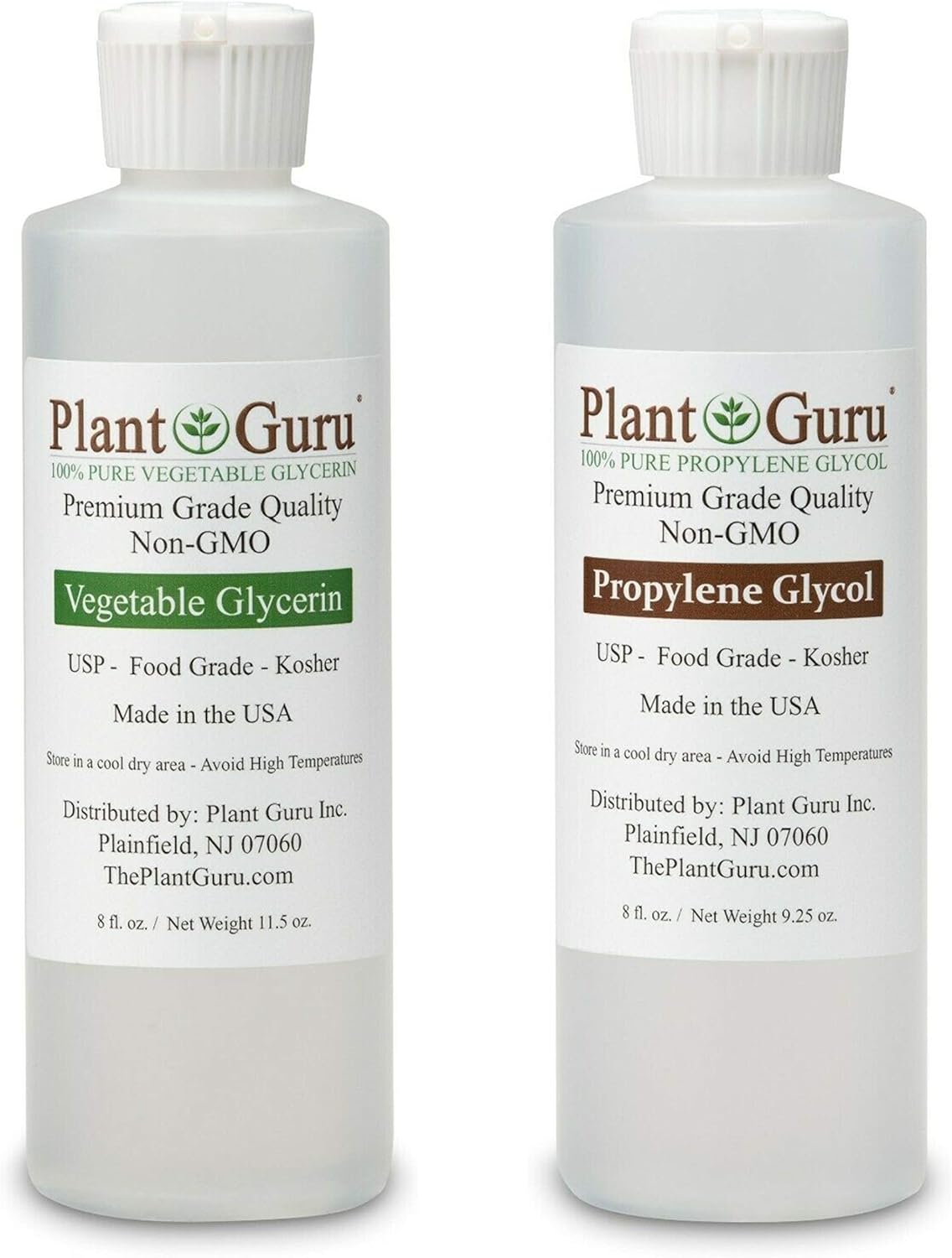 Vegetable Glycerin and Propylene Glycol 8 oz. Each Food