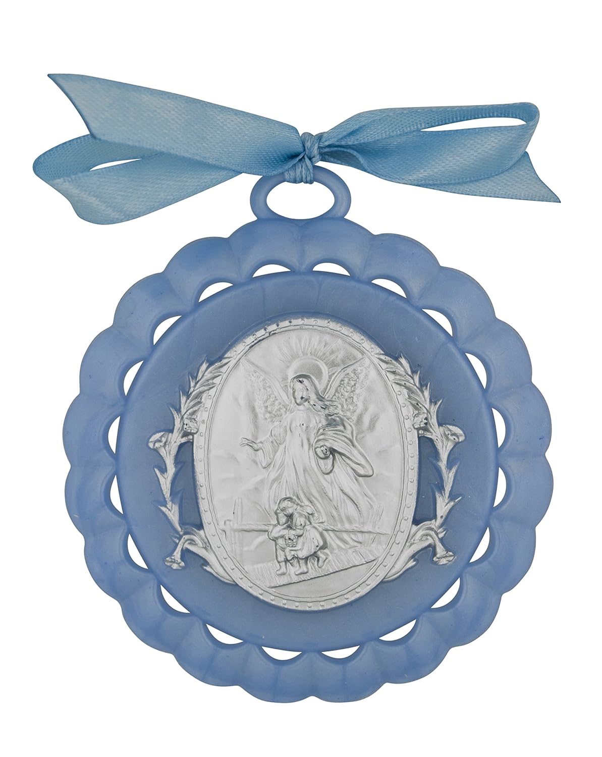Guardian Angel Crib Medal (Blue) Baby