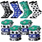 JaGely 24 Pairs Funny Sports Socks Nurse Gifts for Nurse Doctor Novelty Music Basketball Soccer Football Hockey Socks for Men