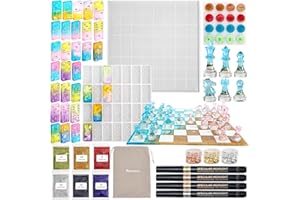 Resiners Chess Molds for Resin Casting, Resin Chess Set Mold for DIY Chess Board Game, Christmas Gifts, Chess Checkers & Chess Board Resin Molds (Checkers & Chess Board & Domino)