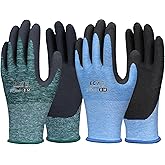 KDK Gardening Gloves for Women and Men, ECO Recycled Polyester Work Gloves with Latex Coating