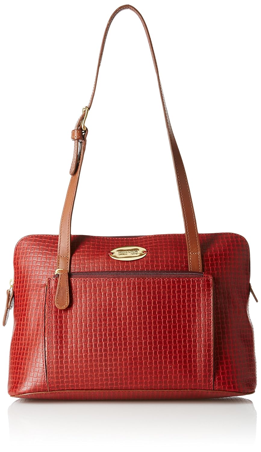 Buy Hidesign leather Women's Handbag NYLE 3 (Red) at Amazon.in