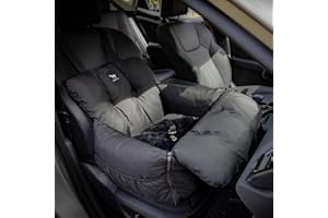 JACKO & CO - Premium Dog Car Seat v2 Booster Seat for Small & Medium Pets Under 25lbs - Machine Washable w Removable Cover Water Resistant w Clip-On Leash for Front or Back Seat (Black Small (1-25lbs)