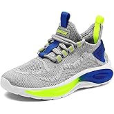 RUNSIDE Boys Girls Sneakers, Lace up Kids Tennis Shoes for Walking/Running Lightweight Breathable Gym Shoes Outdoor, Little Kid/Big Kid