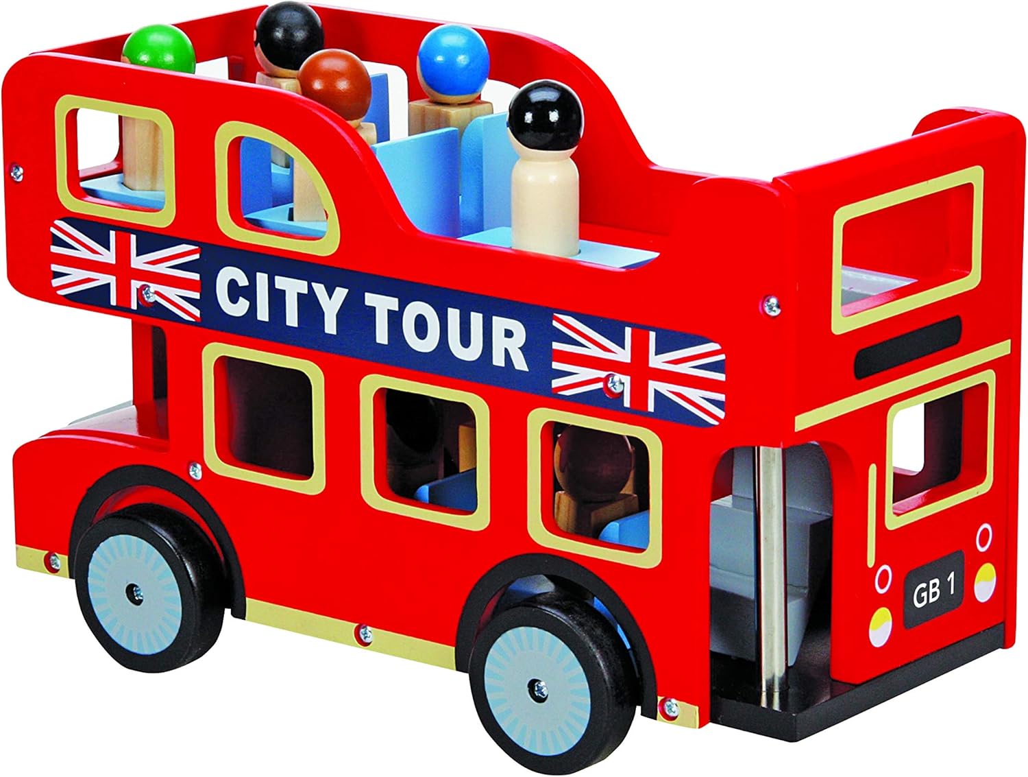 wooden london bus toy