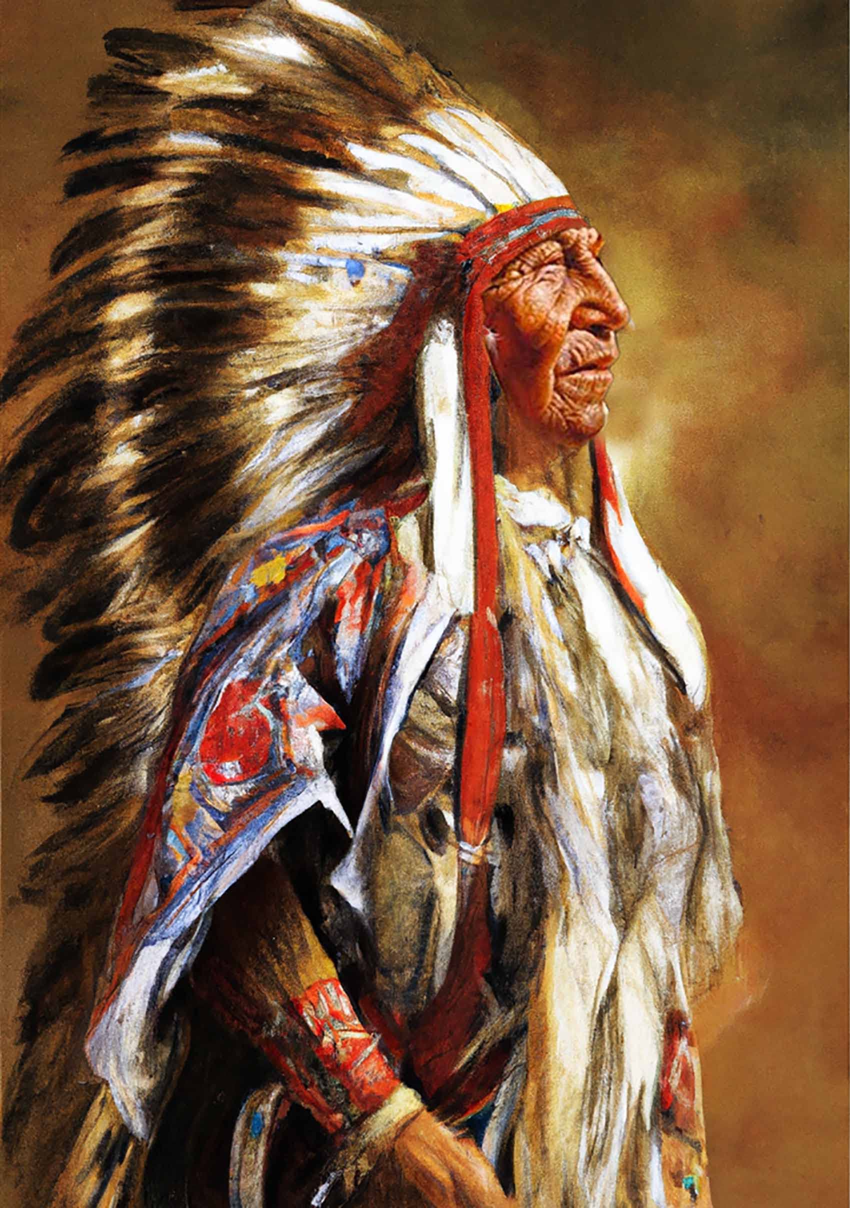 Reofrey 5D Diamond Painting Kit Indian Old Man Full Drill, Paint with Diamonds Art Rhinestone Embroidery Cross Stitch Craft Decor (30x40 cm/ 12x16 inch)