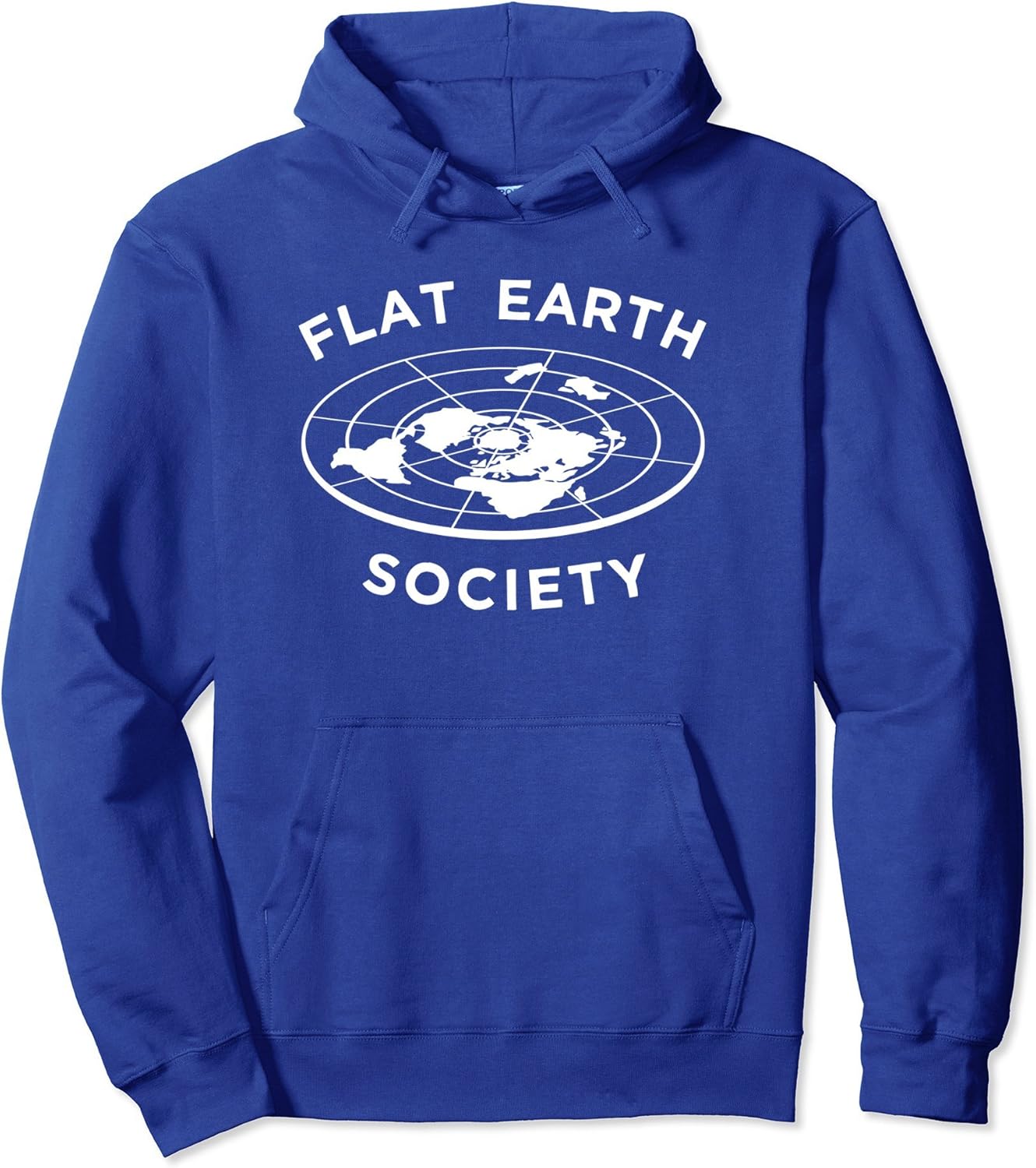 Flat Earth Society Hoodie, Fun Conspiracy Hooded Pullover