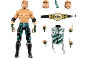 Mattel WWE Ultimate Edition Action Figure & Accessories Set, Logan Paul 6-inch Collectible with Swappable Heads & Hands, 30 Articulation Points