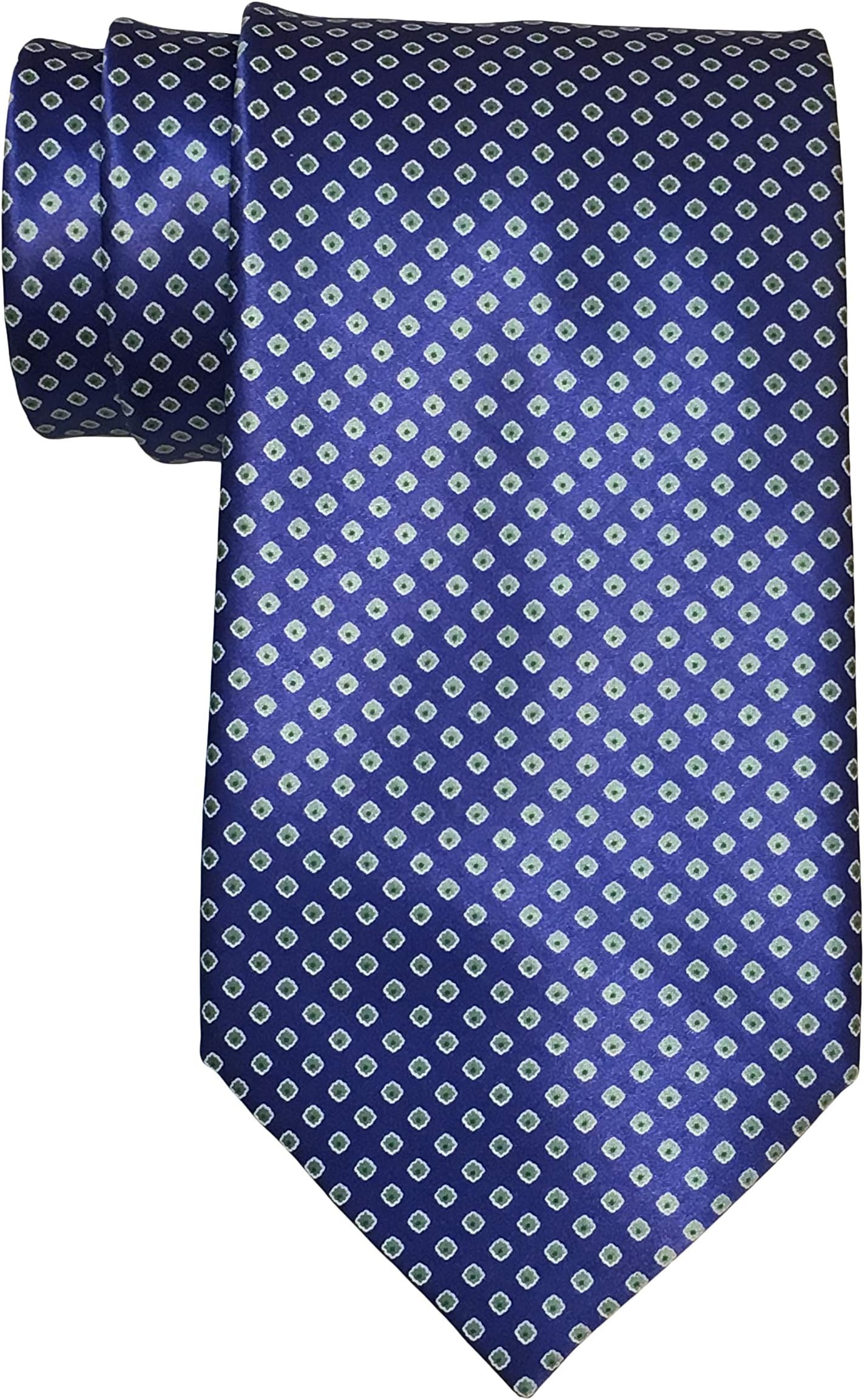 Stefano Ricci Satin Blue Geometric Tie