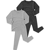 JunNeng Bamboo Viscose Pajamas Toddler Boys Solid Pjs,4 Piece 12M-8Y | Snug Fit Kid Pajamas Sets, Baby Long Sleeve Sleepwear, Ultra soft Breathable Jammies