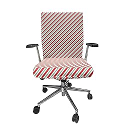 Ambesonne Candy Cane Office Chair Cover, Bicolor