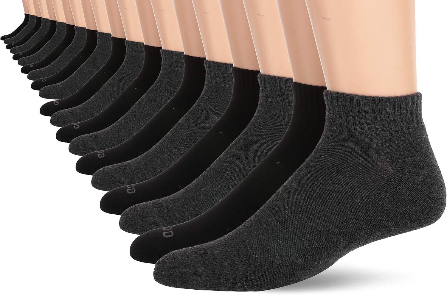 Izod Men's 10PK Athletic Quarter Socks, Black/Gray, 1013 Amazon.ca