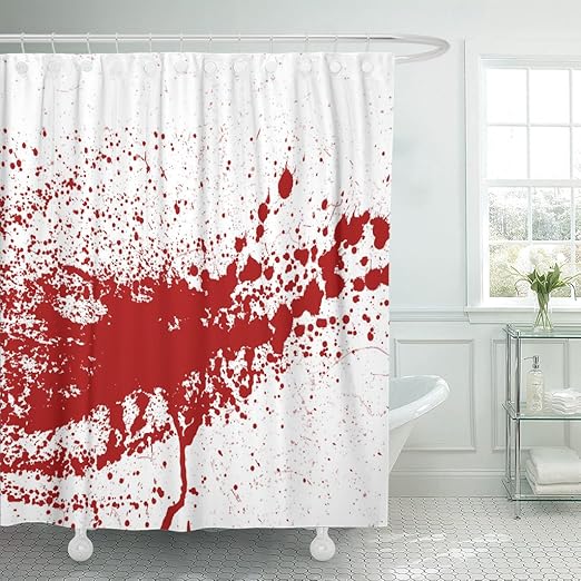 Amazon Com Emvency Shower Curtain Blood Paint Splatters Splash