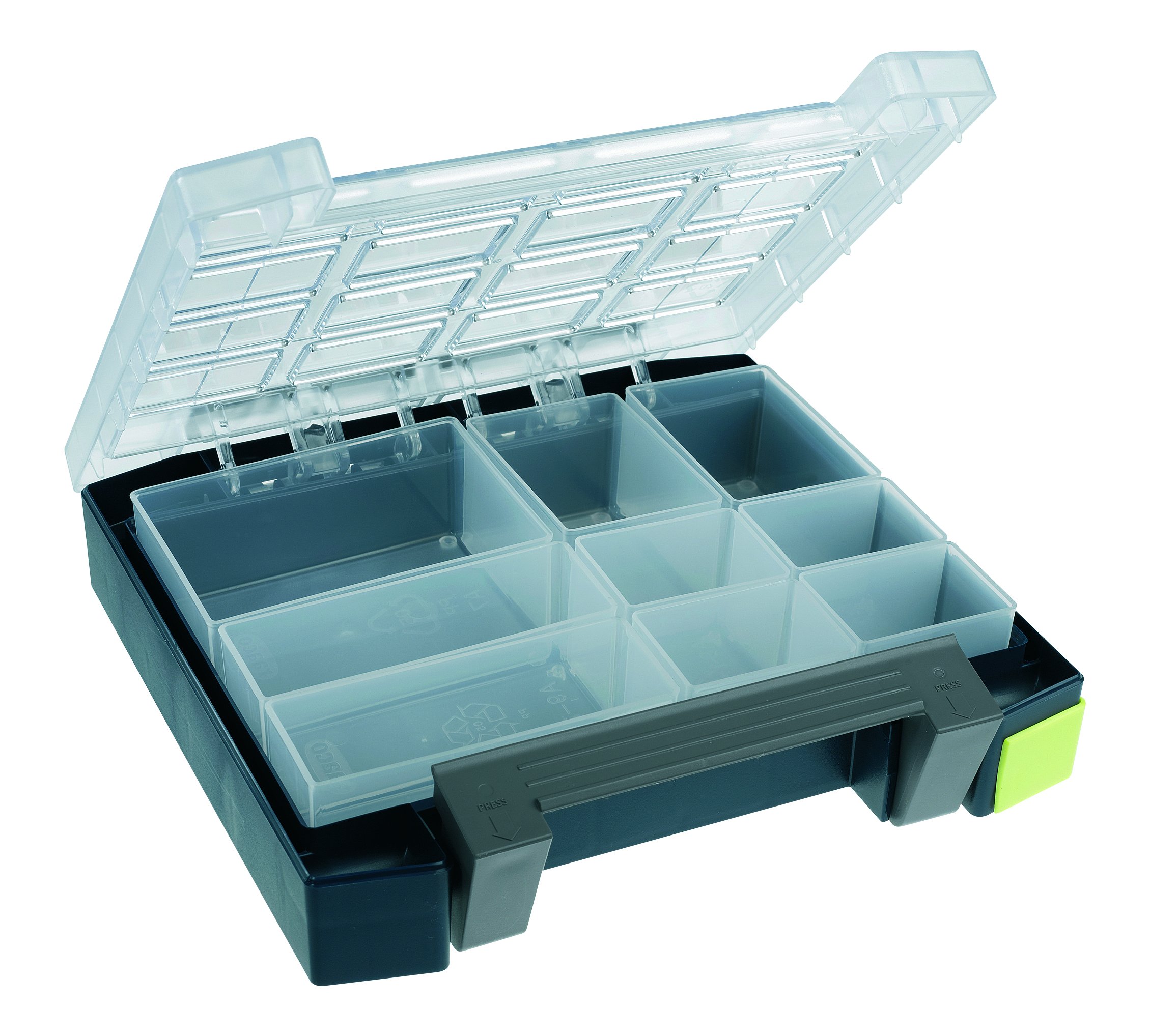 Raaco RAA138277 Organisers, Blue/Transparent