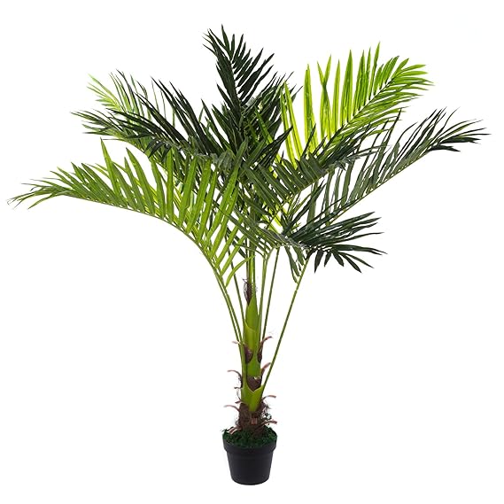 Sarah B XXL Areca Palme. Farnpalme, Kokospalme JWS2255 Riesige künstliche grüne Areca Palme, Farnpalme 140 cm hoch, Kunstpfla