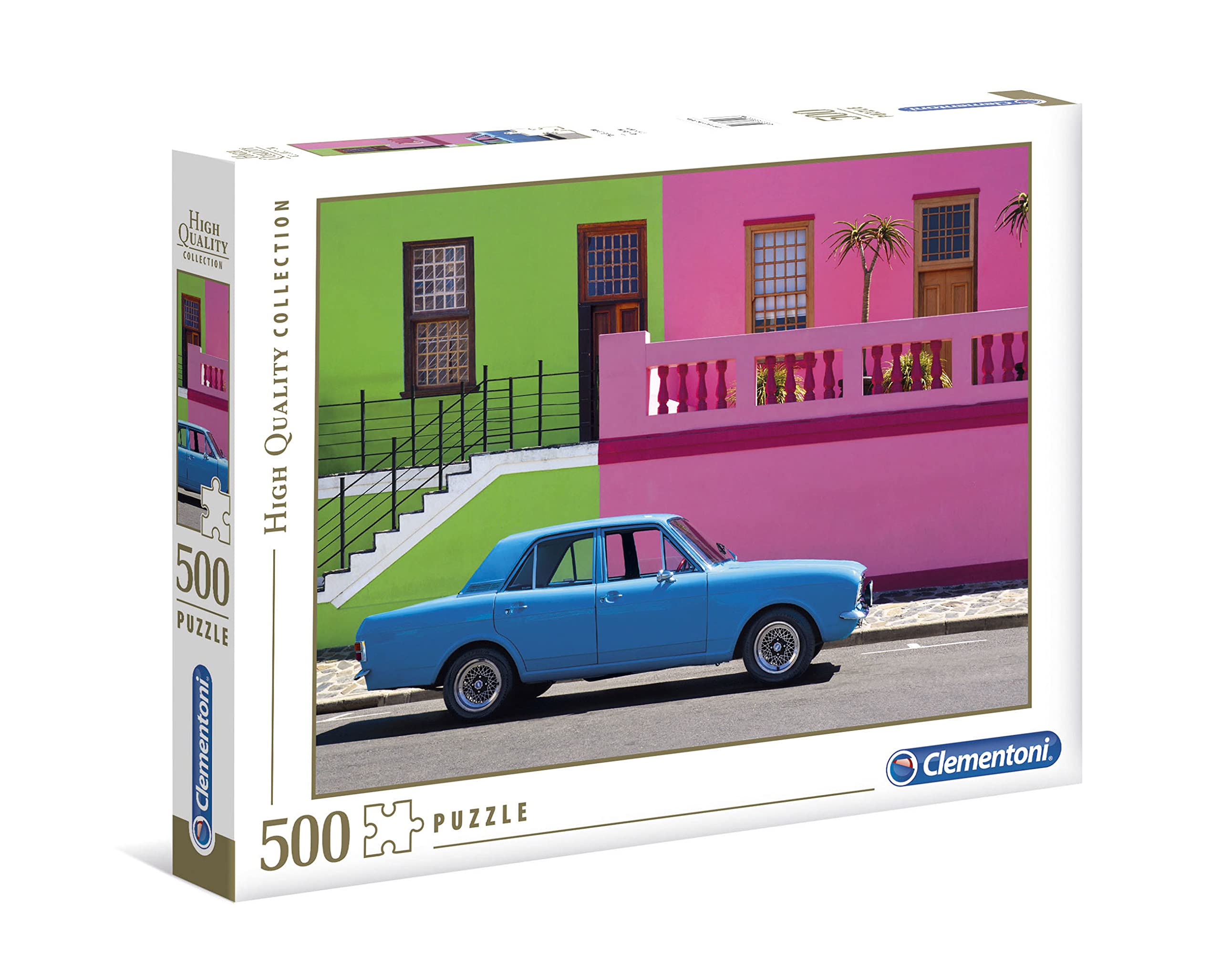 Clementoni - 35076 - Collection Puzzle - The Blue Car - 500 pieces - Made in Italy - Jigsaw Puzzles for Adult