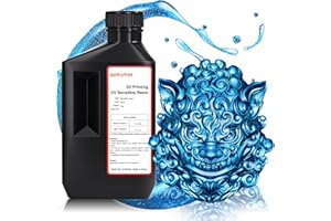 RepRapper Blue MetalShift 3D Printer Resin 405nm Fast UV-Curing Standard Photopolymer 3D Printing Resin with Metallic Shine for LCD Printer, Azure Alloy 1000g